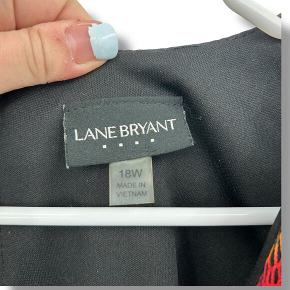 Lane Bryant Floral Lace Dress Size 18W Layered Surplus Cocktail Career Office - Picture 7 of 8